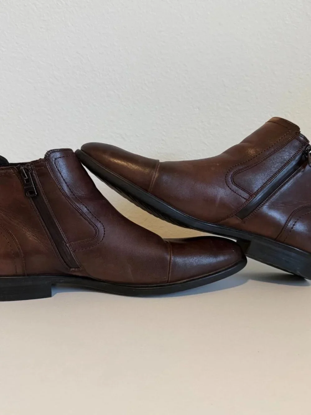 Kenneth Cole Reaction Edge Flex Men’s Brown Boots Size 10.5 Read Description